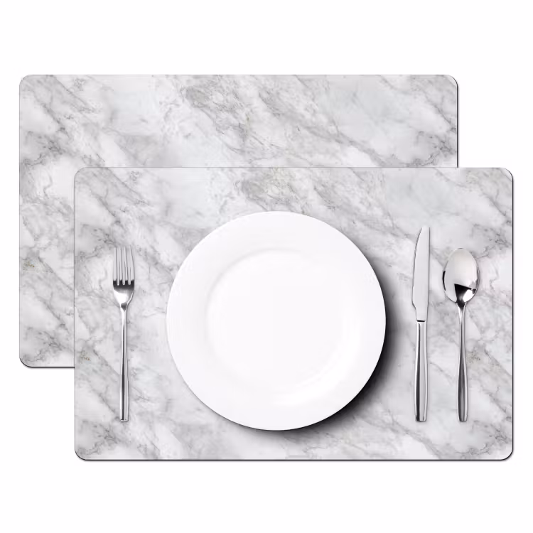Grijs - Wit - Marmer Placemat vinyl groot 368 -zzsfeer2_Kitchenyeah-website