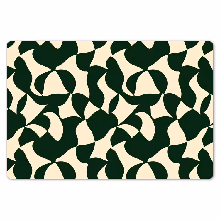 Groen - Organische vlakken - Crème Placemat vinyl groot 368 -zzsfeer1_Kitchenyeah-website