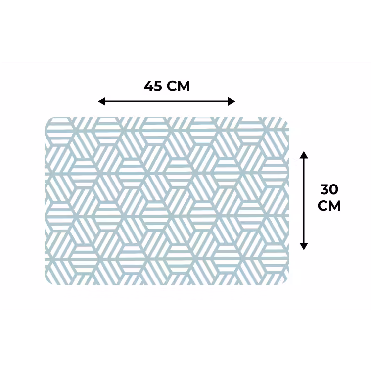 Groen - Geometrie - Patronen - Abstract Placemat vinyl groot 368 -specs