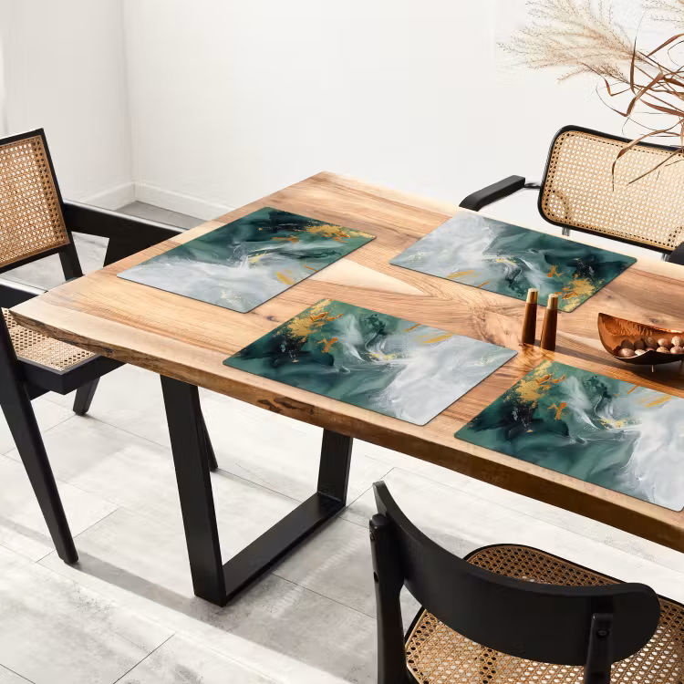 Groen - Modern - Marmer - Abstract Placemat vinyl groot -zzsfeer4_Kitchenyeah-website