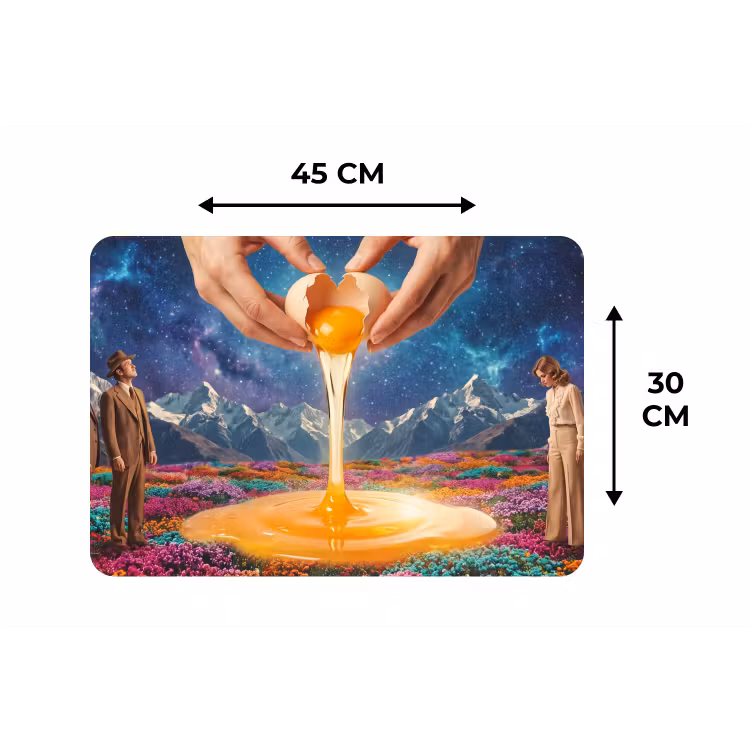 Tischset - 6 Stück - Hände – Ei – Surrealismus - Handen - Ei - Surrealisme Placemat vinyl groot