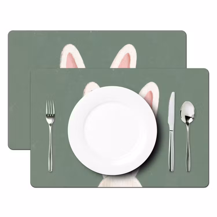 Hazen - Oren - Roze Placemat vinyl groot -zzsfeer2_Kitchenyeah-website