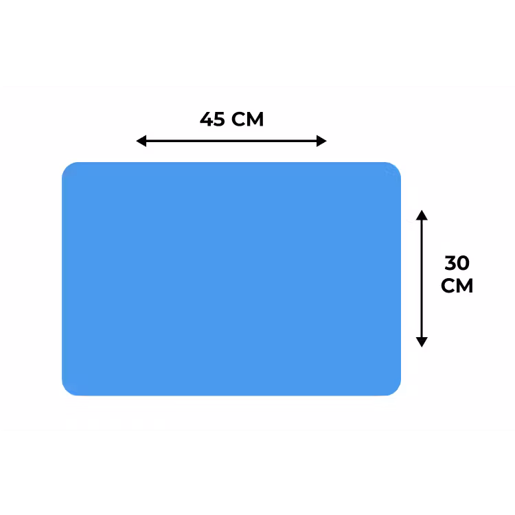 Bright - Azure - Blauw Placemat vinyl groot 368 -specs