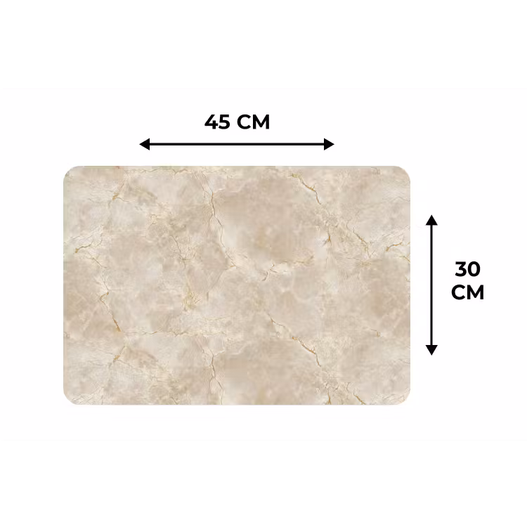 Lichtbeige - Marmer - Aders Placemat vinyl groot 368 -specs