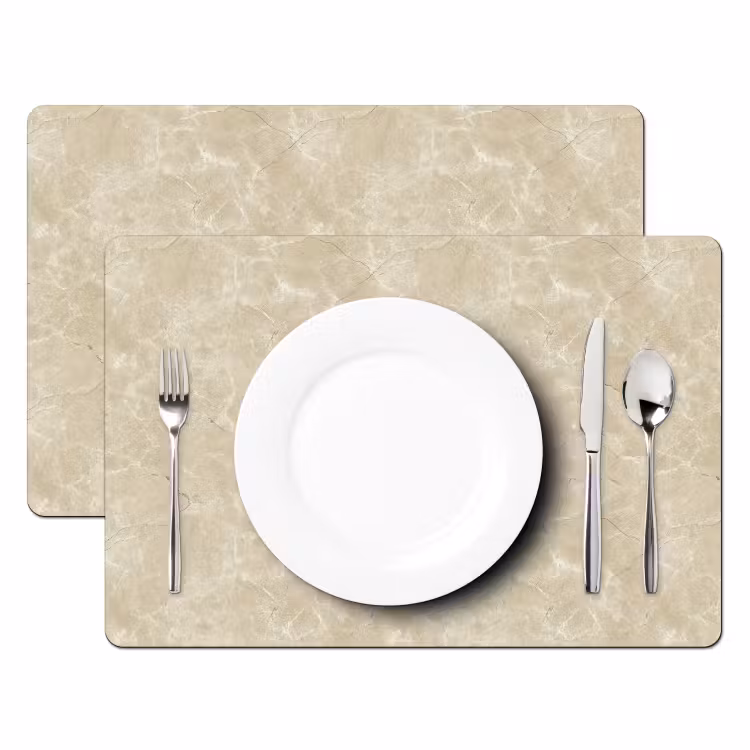 Lichtbeige - Marmer - Diffusie adering Placemat vinyl groot 368 -zzsfeer2_Kitchenyeah-website