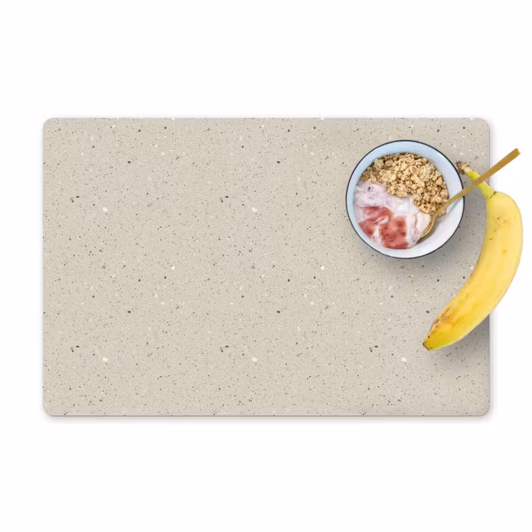 Lichtbeige - Terrazzo - Grijs Placemat vinyl groot 368 -zzzproduct_Kitchenyeah-website