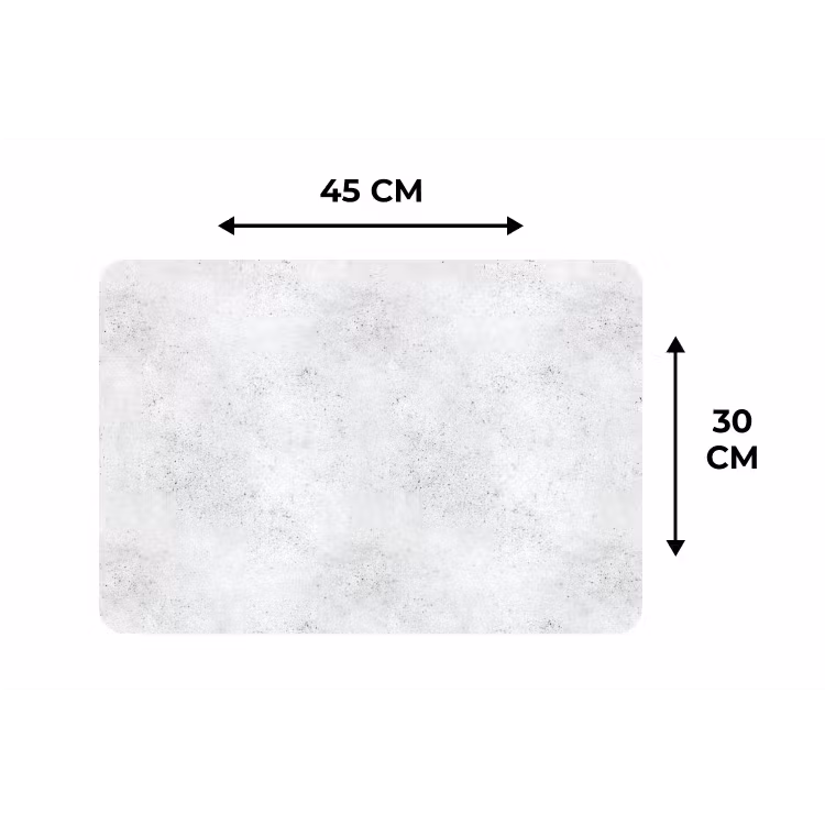 Lichtgrijs - Betonstructuur - Subtiel Placemat vinyl groot 368 -specs