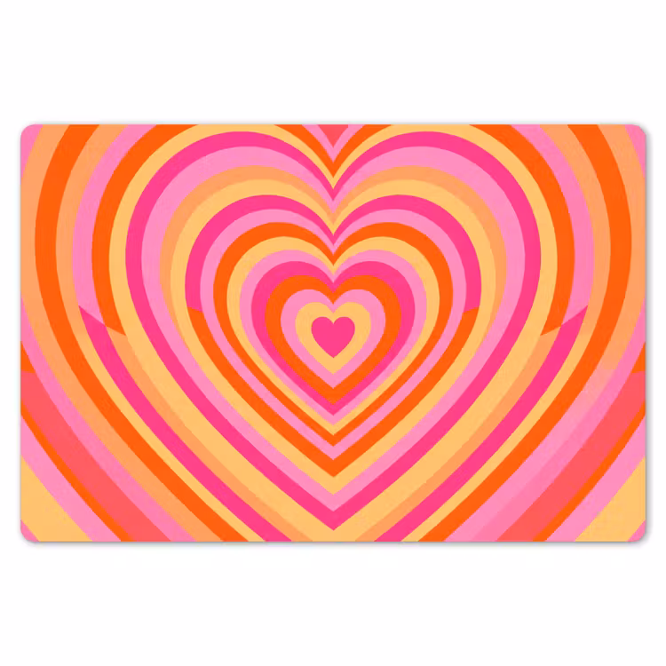 Hart - Concentrisch - Abstract - Liefde - Kleurrijk Placemat vinyl groot -zzsfeer1_Kitchenyeah-website