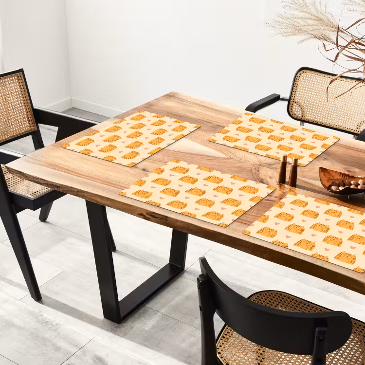Hartjes - Katten - Strepen - Beige Placemat vinyl groot 368 -zzsfeer4_Kitchenyeah-website