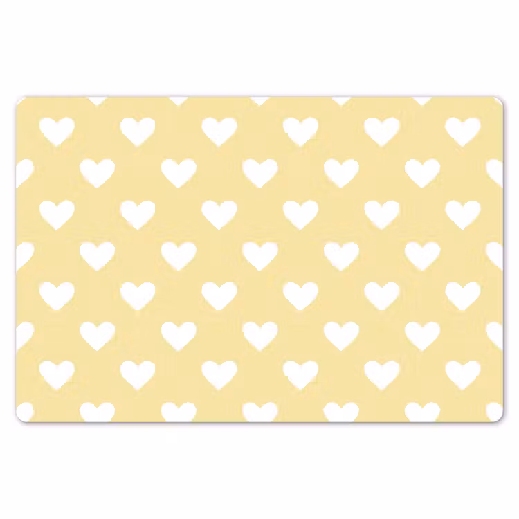 Hartjes - Patroon - Geel Placemat vinyl groot 368 -zzsfeer1_Kitchenyeah-website