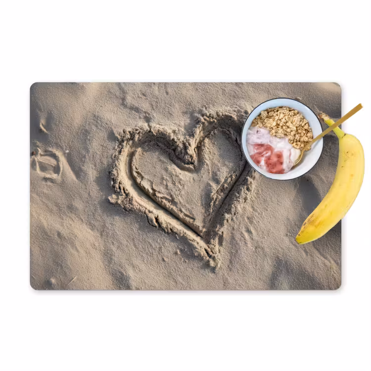Hartvorm - Getekend - Beige - Zand Placemat vinyl groot -zzzproduct_Kitchenyeah-website