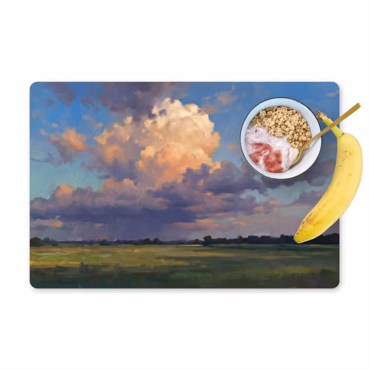Lucht - Wolken - Landschap - Modern - Oranje Placemat vinyl groot -zzzproduct_Kitchenyeah-website