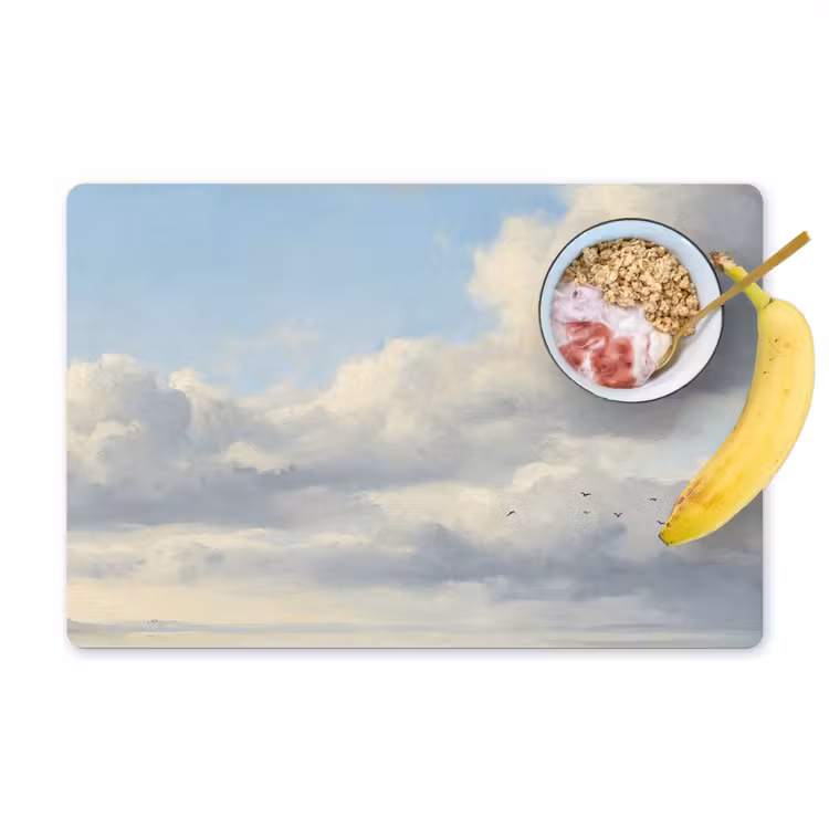 Lucht - Wolken - Natuur - Klassiek - Blauw Placemat vinyl groot -zzzproduct_Kitchenyeah-website