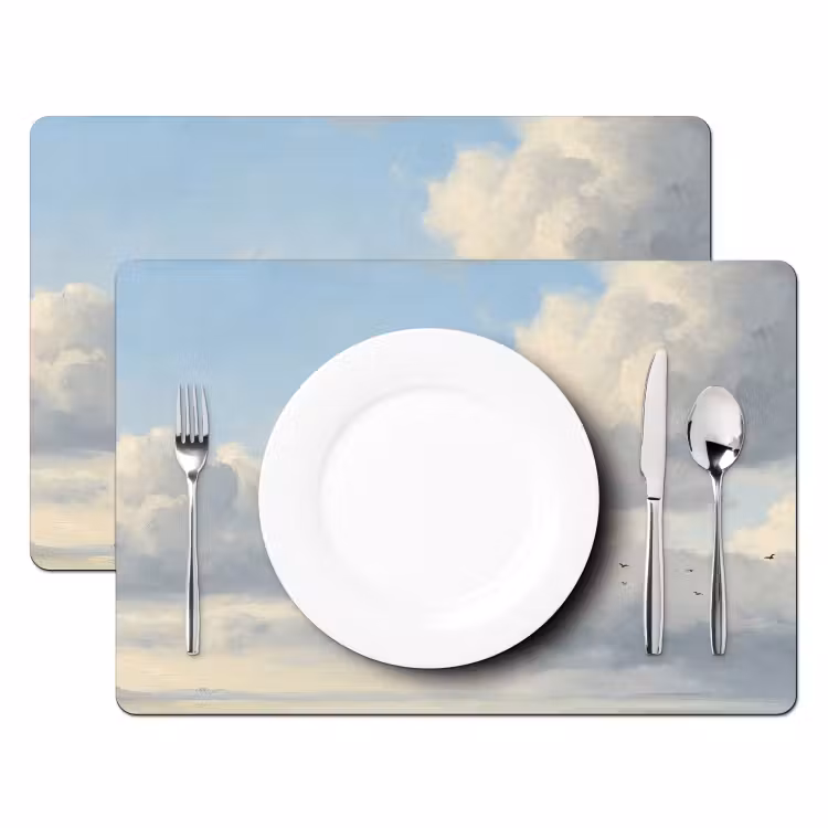 Lucht - Wolken - Natuur - Klassiek - Blauw Placemat vinyl groot -zzsfeer2_Kitchenyeah-website