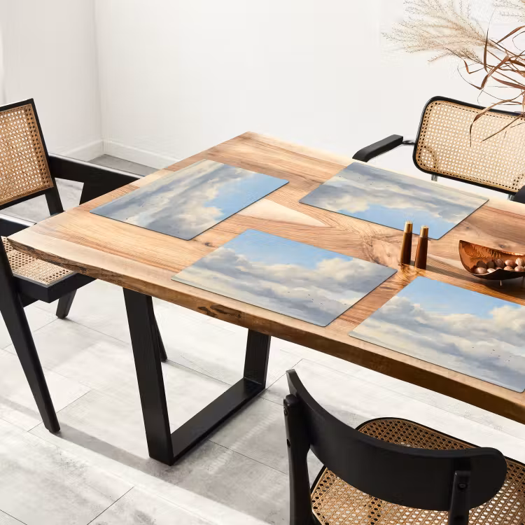 Lucht - Wolken - Natuur - Klassiek - Blauw Placemat vinyl groot -zzsfeer4_Kitchenyeah-website