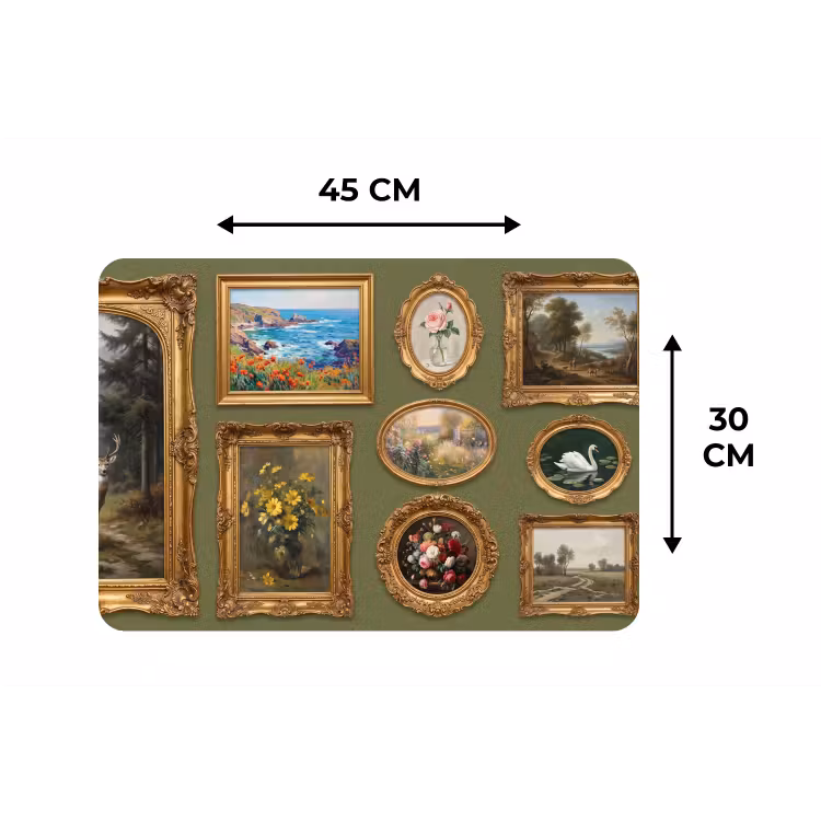 Hert - Bos - Natuur - Klassiek - Dieren Placemat vinyl groot -specs