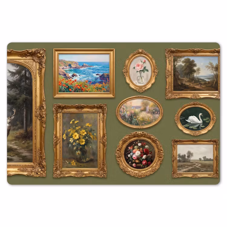 Hert - Bos - Natuur - Klassiek - Dieren Placemat vinyl groot -zzsfeer1_Kitchenyeah-website