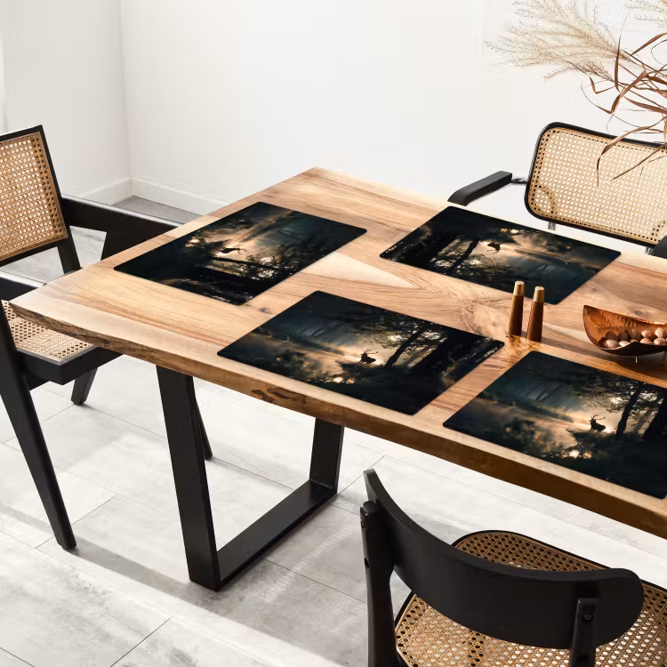 Hert - Bosbeek - Mystiek Placemat vinyl groot -zzsfeer4_Kitchenyeah-website