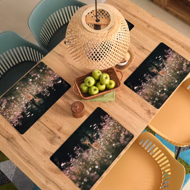Hert - Wilde bloemen - Bos Placemat vinyl groot -zzsfeer5_Kitchenyeah-website