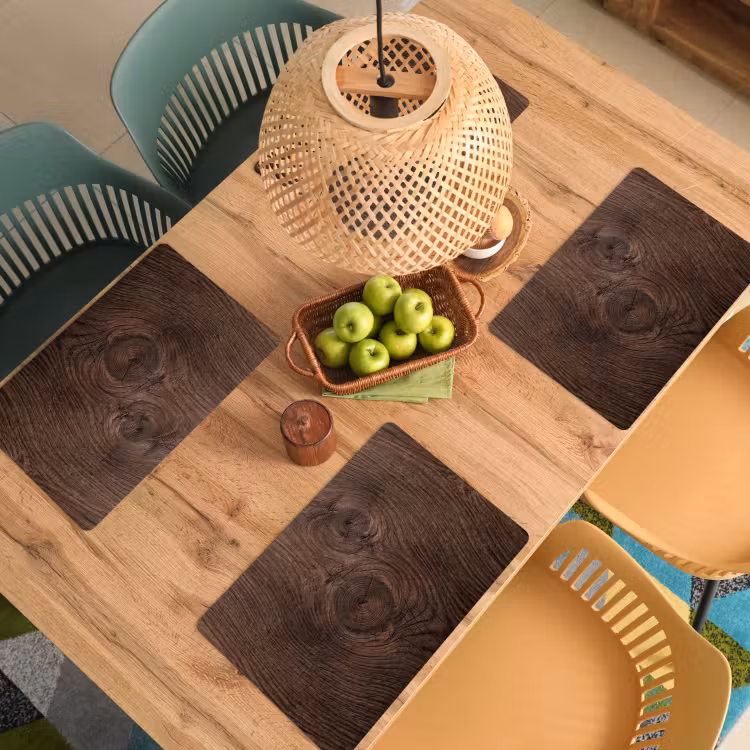 Houtnerf - Textuur - Patroon - Bruin - Rustiek Placemat vinyl groot -zzsfeer5_Kitchenyeah-website
