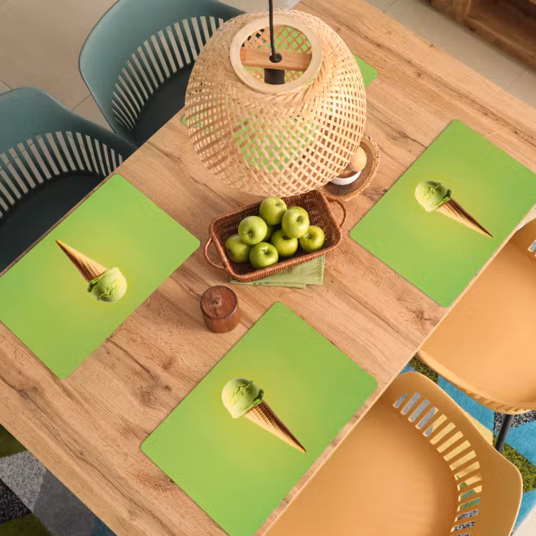 Hoorntje - Schepijs - Groen Placemat vinyl groot -zzsfeer5_Kitchenyeah-website