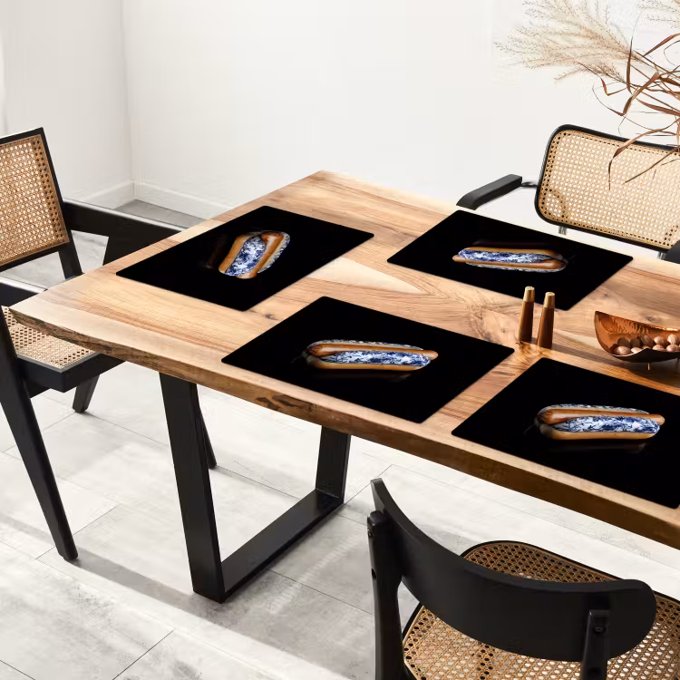 Hotdog - Porselein - Delfts blauw - Eten Placemat vinyl groot -zzsfeer4_Kitchenyeah-website