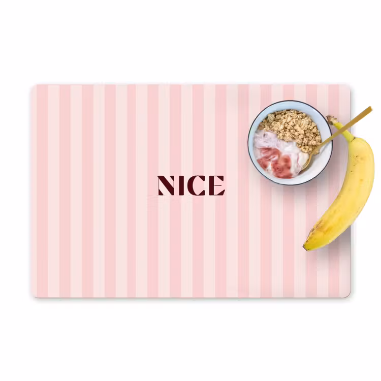 Nice - Strepen - Roze Placemat vinyl groot -zzzproduct_Kitchenyeah-website