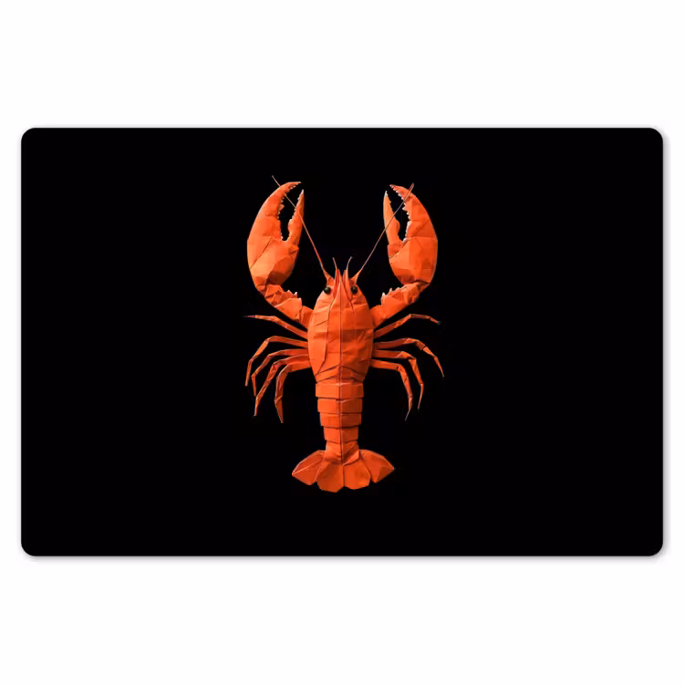 Kreeft - Papier - Origami papier - Rood Placemat vinyl groot -zzsfeer1_Kitchenyeah-website