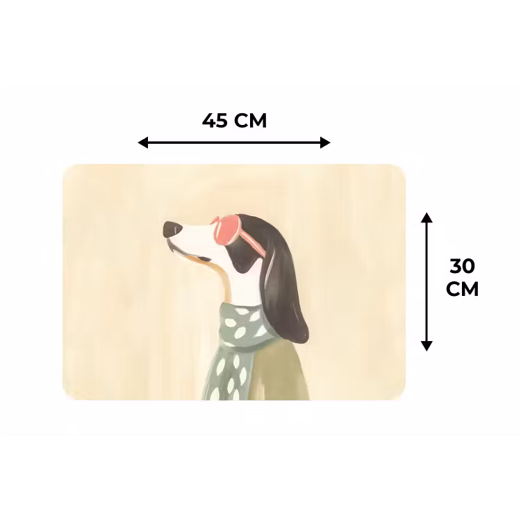 Hond - Zonnebril - Sjaal Placemat vinyl groot -specs