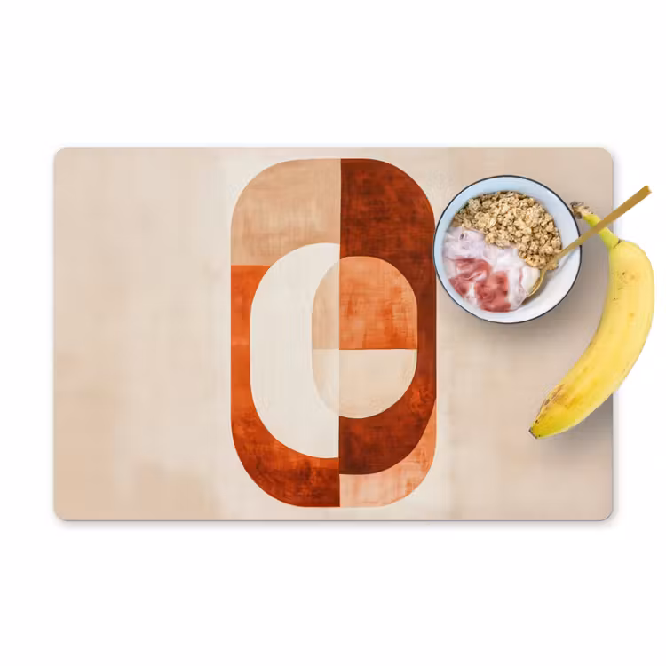 Illustratie - Abstract - Vormen - Rood Placemat vinyl groot -zzzproduct_Kitchenyeah-website