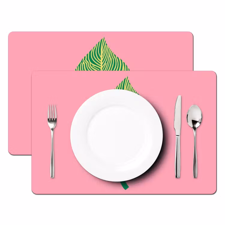 Illustratie - Blad - Minimalistisch - Groen Placemat vinyl groot -zzsfeer2_Kitchenyeah-website
