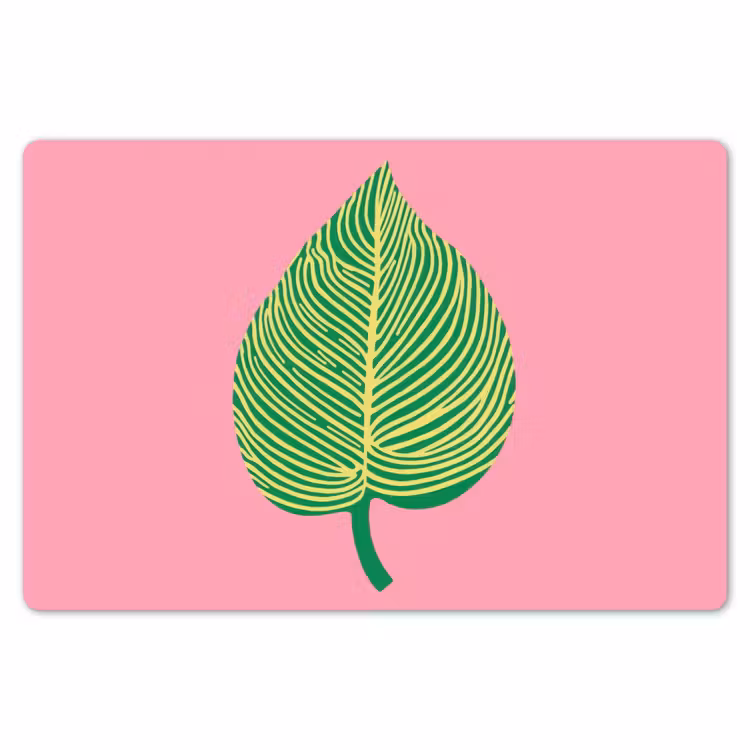Illustratie - Blad - Minimalistisch - Groen Placemat vinyl groot -zzsfeer1_Kitchenyeah-website