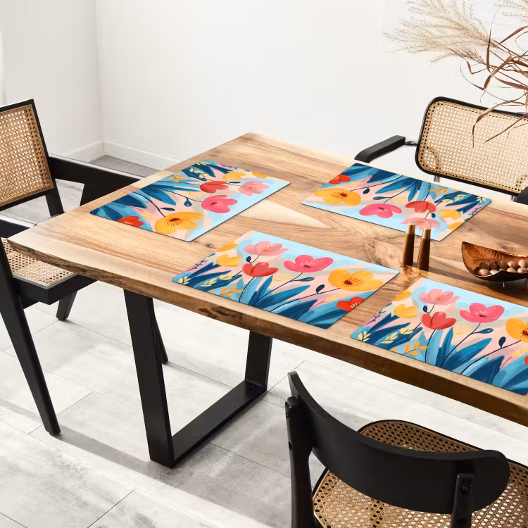 Illustratie - Bloemen - Kleurrijk Placemat vinyl groot -zzsfeer4_Kitchenyeah-website