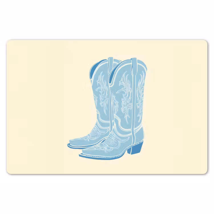 Illustratie - Cowboylaarzen - Patroon Placemat vinyl groot -zzsfeer1_Kitchenyeah-website