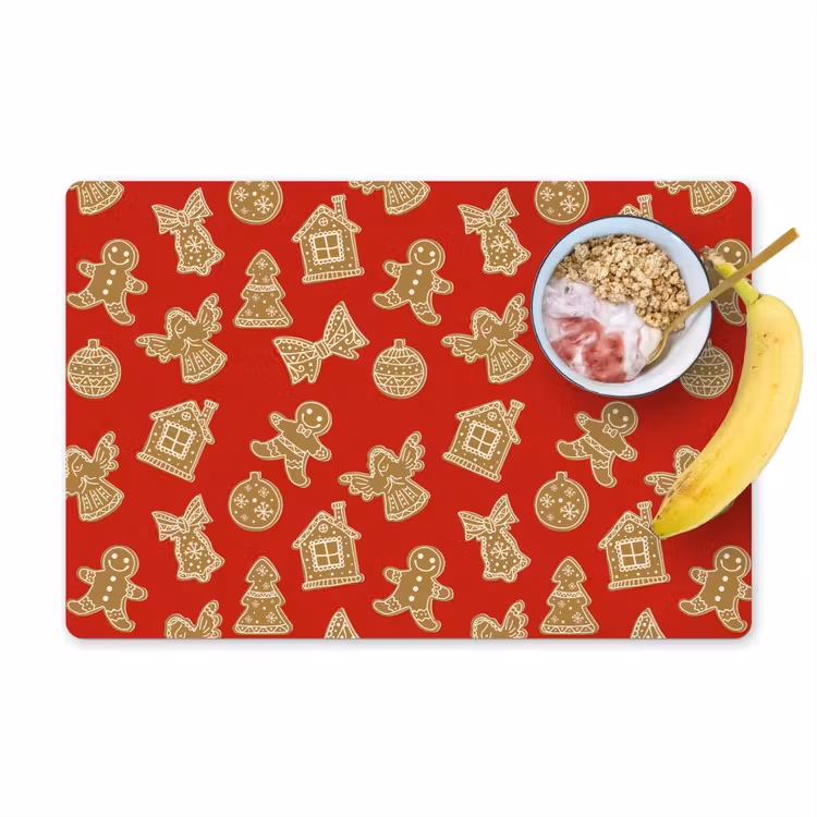 Illustratie - Koekjes - Rood Placemat vinyl groot 368 -zzzproduct_Kitchenyeah-website