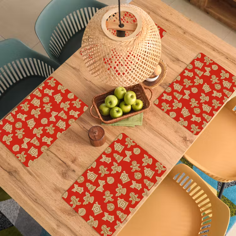 Illustratie - Koekjes - Rood Placemat vinyl groot 368 -zzsfeer5_Kitchenyeah-website