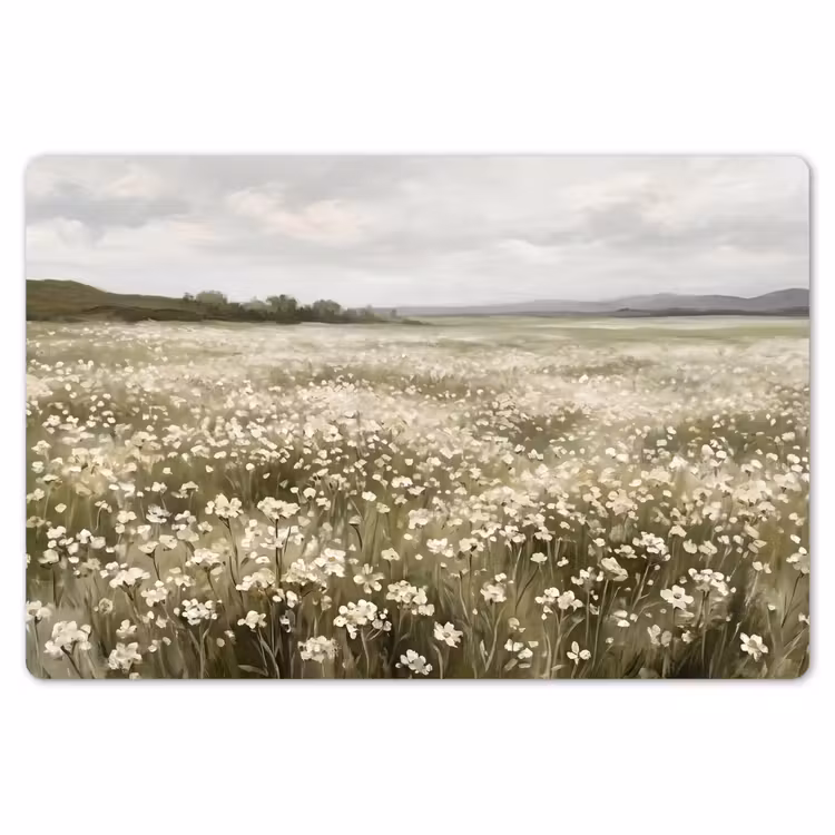 Illustratie - Landschap - Wit Placemat vinyl groot -zzsfeer1_Kitchenyeah-website