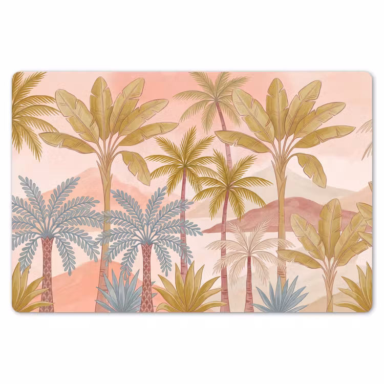 Illustratie - Palmbomen - Kleurrijk Placemat vinyl groot -zzsfeer1_Kitchenyeah-website