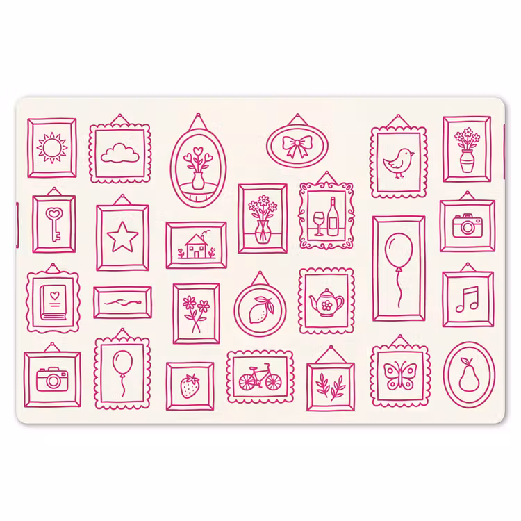 Illustratie - Collectie - Kunst - Minimalistisch - Roze Placemat vinyl groot -zzsfeer1_Kitchenyeah-website