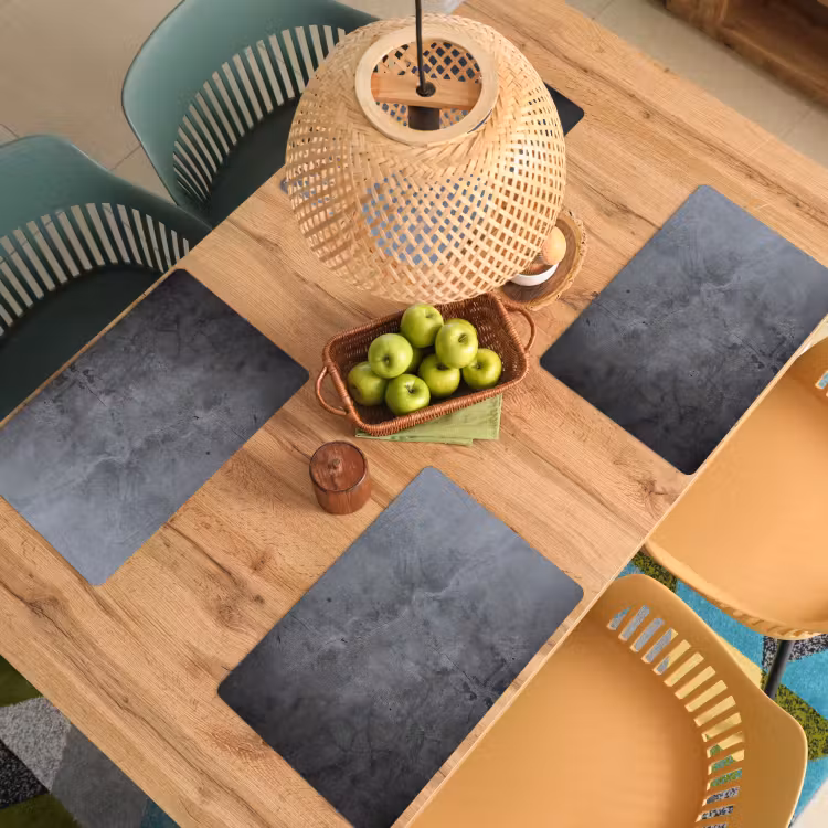 Industrieel - Beton - Grijs - Leisteen - Retro Placemat vinyl groot -zzsfeer5_Kitchenyeah-website