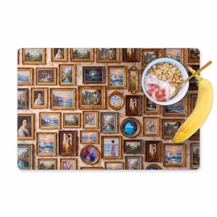 Interieur - Kunst - Collectie - Klassiek - Goud Placemat vinyl groot -zzzproduct_Kitchenyeah-website