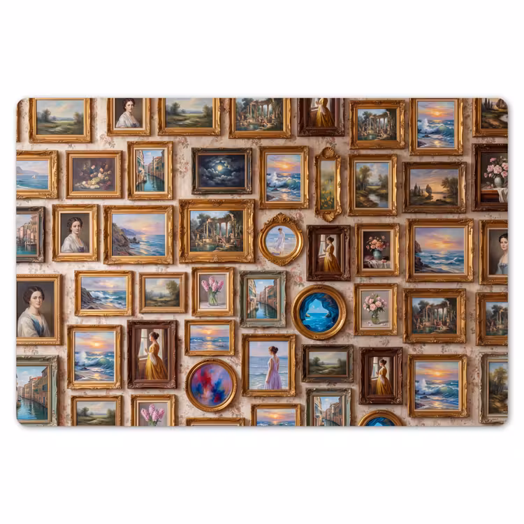 Interieur - Kunst - Collectie - Klassiek - Goud Placemat vinyl groot -zzsfeer1_Kitchenyeah-website