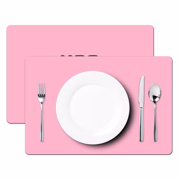 Yes fun - Groen - Roze Placemat vinyl groot -zzsfeer2_Kitchenyeah-website
