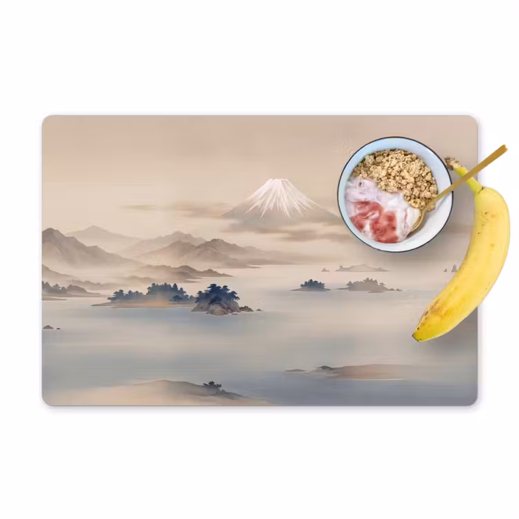 Japans - Landschap - Beige Placemat vinyl groot -zzzproduct_Kitchenyeah-website
