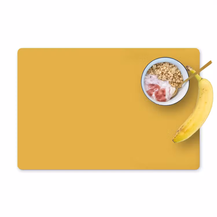 Joyful - Mustard - Geel Placemat vinyl groot 368 -zzzproduct_Kitchenyeah-website