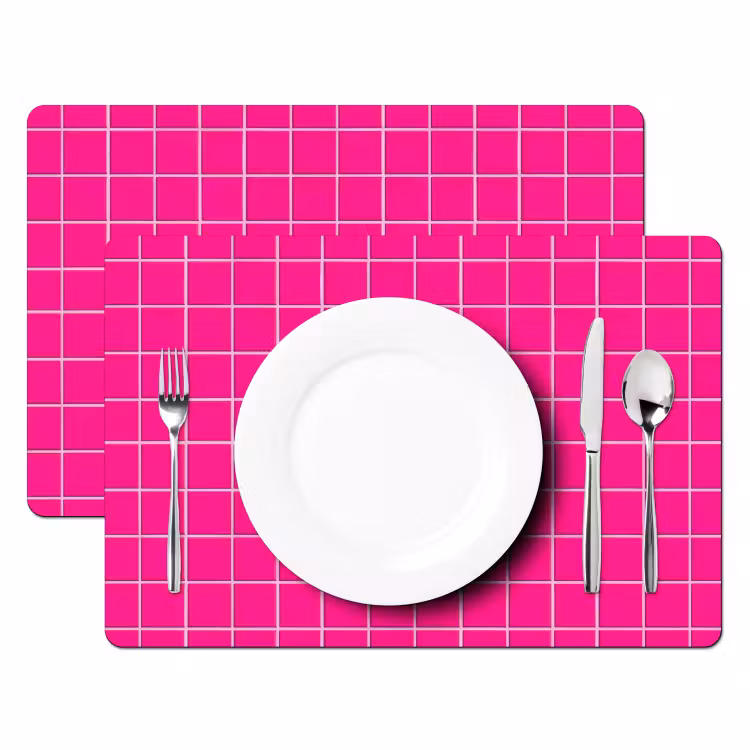 Tegels - Vierkant - Fuchsia Placemat vinyl groot 368 -zzsfeer2_Kitchenyeah-website