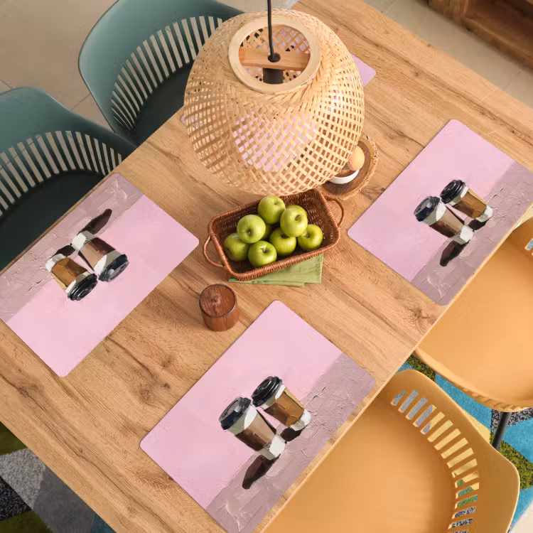 Koffiebekers - Deksel - Verf - Textuur Placemat vinyl groot -zzsfeer5_Kitchenyeah-website