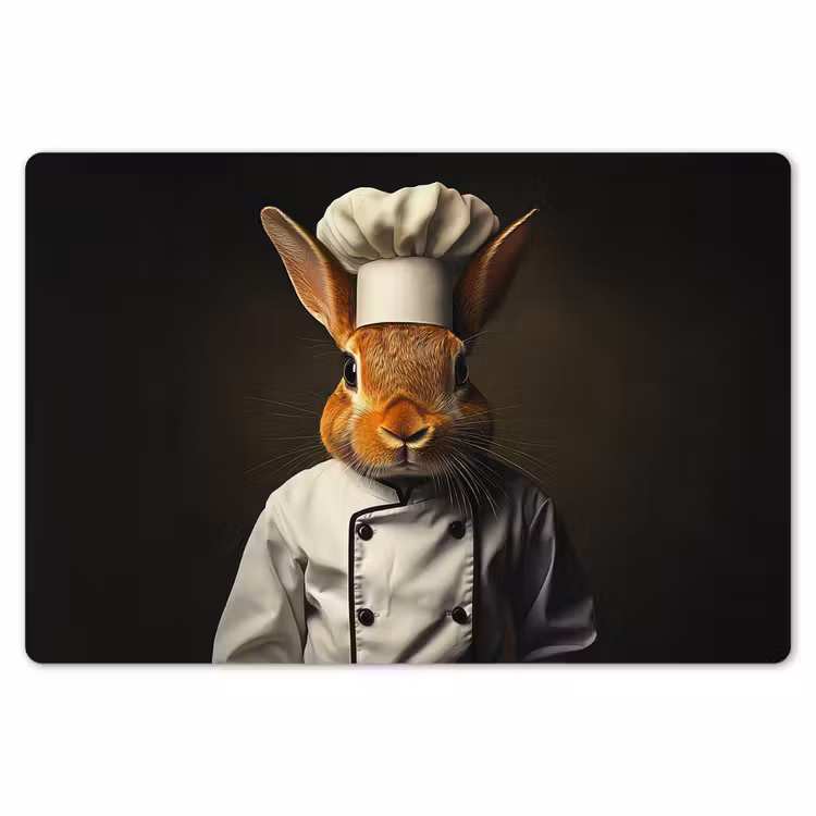 Konijn - Kok - Dier Placemat vinyl groot -zzsfeer1_Kitchenyeah-website