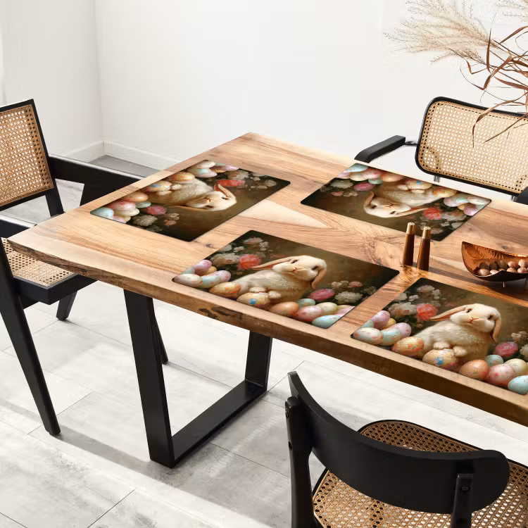 Konijn - Paaseieren - Stilleven Placemat vinyl groot -zzsfeer4_Kitchenyeah-website