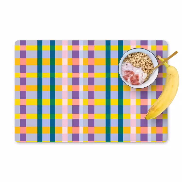 Ruit - Patroon - Kleurrijk Placemat vinyl groot 368 -zzzproduct_Kitchenyeah-website